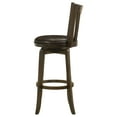 thumbnail image 5 of Decker Dark Cherry Wood Swivel Bar Stool - 360° Rotation, Faux Leather Seat, Kitchen/Dining, 44" High, Solid Wood, Slat Back, Classic Design, 5 of 12