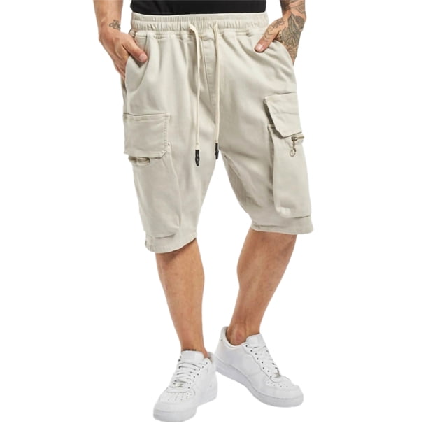 Txlixc - Pantalones cortos de carga para hombre, elásticos, cómodos, con cordón, informales, con múltiples bolsillos para hacer ejercicio, trotar, correr Txlixc Casual