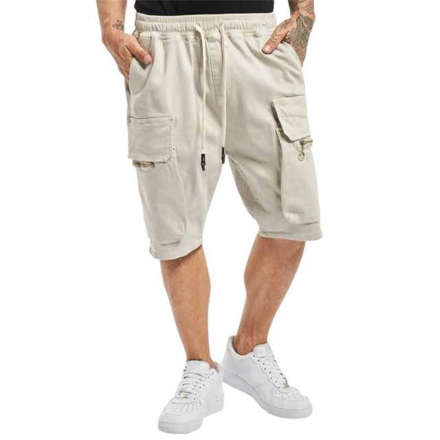 SAYOO - Pantalones cortos de carga para hombre, elásticos, cómodos, con cordón, informales, con múltiples bolsillos para hacer ejercicio, trotar, correr SAYOO Casual