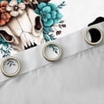thumbnail image 4 of Homewish Tribal Sheep Skeleton Curtains Pack of 2 (42x84 Each) for Kids, Fashion Cow Print Curtains Blackout, Hippie Western Flower Bedroom Curtains, Black Out Curtains Decor, 4 of 6