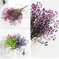 thumbnail image 3 of Artificial Greenery, Plastic Plants Fake Bell Grass Flowers Lifelike Patio Yard Corridor Indoor Outdoor Home Garden Balcony Party Pot Planter Filler Table Arrangement Decoration Purple 4 pcs, 3 of 5