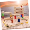 thumbnail image 2 of Bloques de equilibrio para niños, Juguetes de bloques de construcción, bloques de equilibrio de madera, juego de laberinto de mármol, juguete para correr, laberinto, juguete de equilibrio, 2 of 5