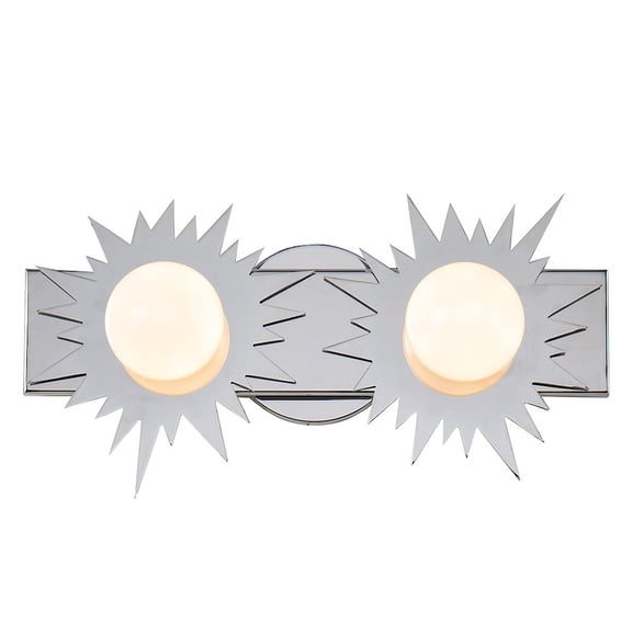 Lucas McKearn Soleil 2-light Metal Bath Vanity Light in Polished Chrome