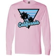 thumbnail image 3 of Inktastic California with Triangle and Palm Trees in Blue Long Sleeve T-Shirt, 3 of 5
