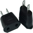 thumbnail image 2 of GJX Socket Plug Adapter Europe EU Euro to US Travel Charger AC Power Converter 2PCS (Black), 2 of 4