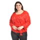 thumbnail image 1 of Blusa con diseño texturizado Roman Fashion / Tallas Extras, 5105 (Rojo) rojo 36, 1 of 7
