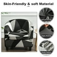 thumbnail image 4 of TOPCHANCES 2-Piece Stretch Club Chair Slipcover Printed Tub Chair Slipcover Armchair Covers, 4 of 8