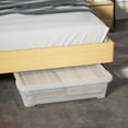 40 L Under Bed Plastic Storage Bins with Lids, Set of 3 Under Bed Clear