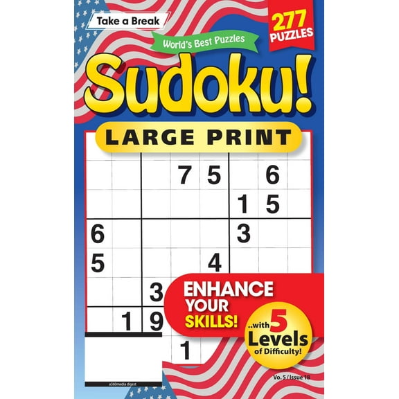 World's Best Puzzles Sudoku - Large Print Vo. 5 / Issue 18: 277 Puzzles, 5 Levels Of Difficulty, Helpful Hints, Enhance Your Skills, Brain Boosting, Relaxing, Unwind, De-Stress, Solve, Unplug More!