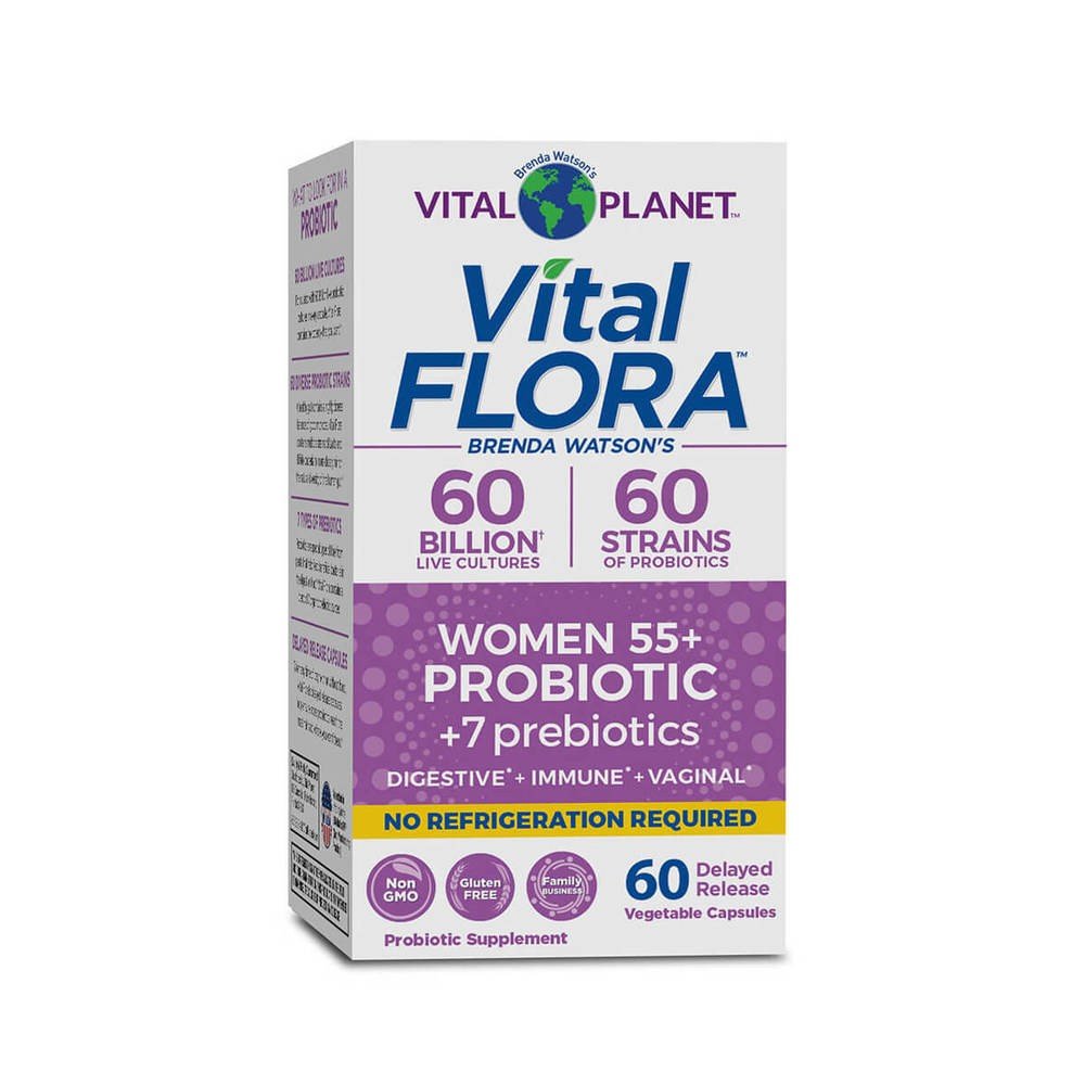 Vital Flora Women 55+ Daily Probiotic 60 Billion CFU, 60 Diverse Strains, 60 Capsules