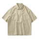 thumbnail image 5 of Blusa y camisa de manga corta con cuello vuelto para hombre, de color liso, holgada, informal, con bolsillo y cremallera, de poliéster., 5 of 5