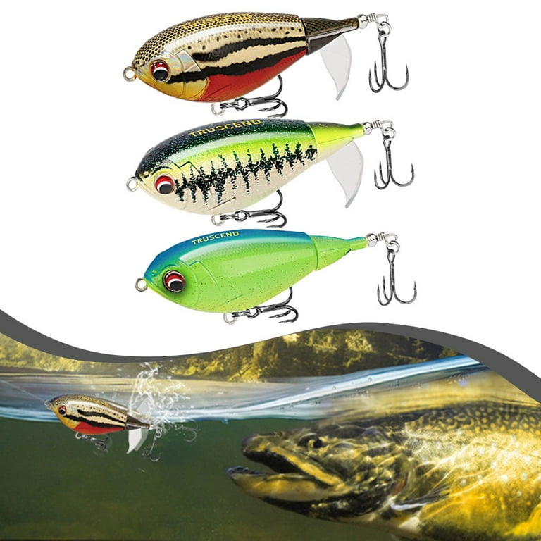 Beisidaer TRUSCEND Topwater Pencil Plopper Fishing Lures for Bass