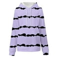 thumbnail image 3 of LEAVINGSUO 2026 Fall Womens Tops Plus Women's Fashion Christmas Printed Pocket Long Sleeve Blouse Casual Tops Sweatershirt Button Hoodies, 3 of 4