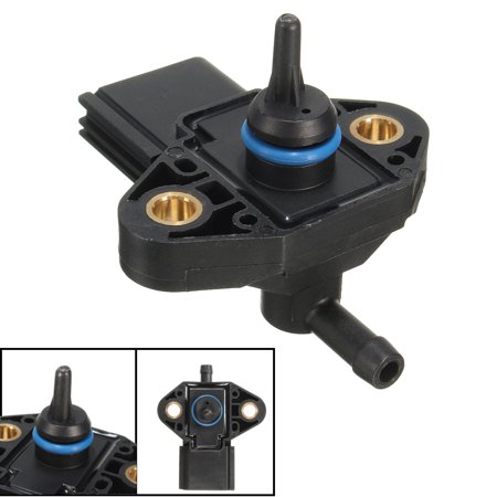 Fuel Rail Pressure Sensor - 4 Pin Black Car Fuel Injection Rail Pressure Sensor for Ford Lincoln Mercury #0261230093 3F2Z9G756AC 3F2E9G756AA
