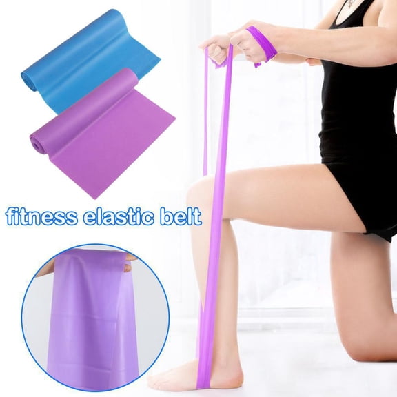 Premium fitness elastic band, 150x15cm tpe rubber resistance band for stretching, strength training & yoga, adjustable tension, portable home gym equipment