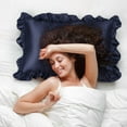 thumbnail image 4 of Unique Bargains Retro Satin Ruffle Pillowcases Envelope Closure 2pcs, 4 of 8