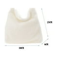 thumbnail image 2 of Yucurem Plush Underarm Bag Y2K Furry Purse Fluffy Tote Bag Autumn Winter Handbags for Women (White), 2 of 10