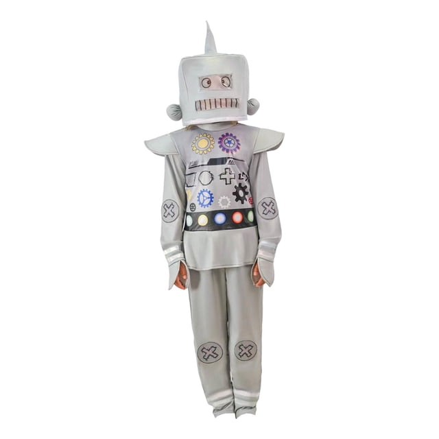 Disfraz de robot, ropa, de robot para espectáculo, carnaval, vacaciones, juego de rol para niños
