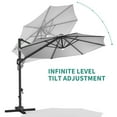 thumbnail image 4 of Huisuilinss Cantilever Umbrella,Patio Umbrella With Base Included,10FT Outdoor Windproof Offset Umbrella With 360-Degree Rotation,Market Sun Shade For Garden Pool Deck Backyard Beach, 4 of 8