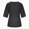 thumbnail image 5 of Towmus Women's Summer Casual Scooped Neck Batwing Half Sleeve T-Shirts Solid Color Loose Fit Cute Basic Flowy Tops Tees, 5 of 6