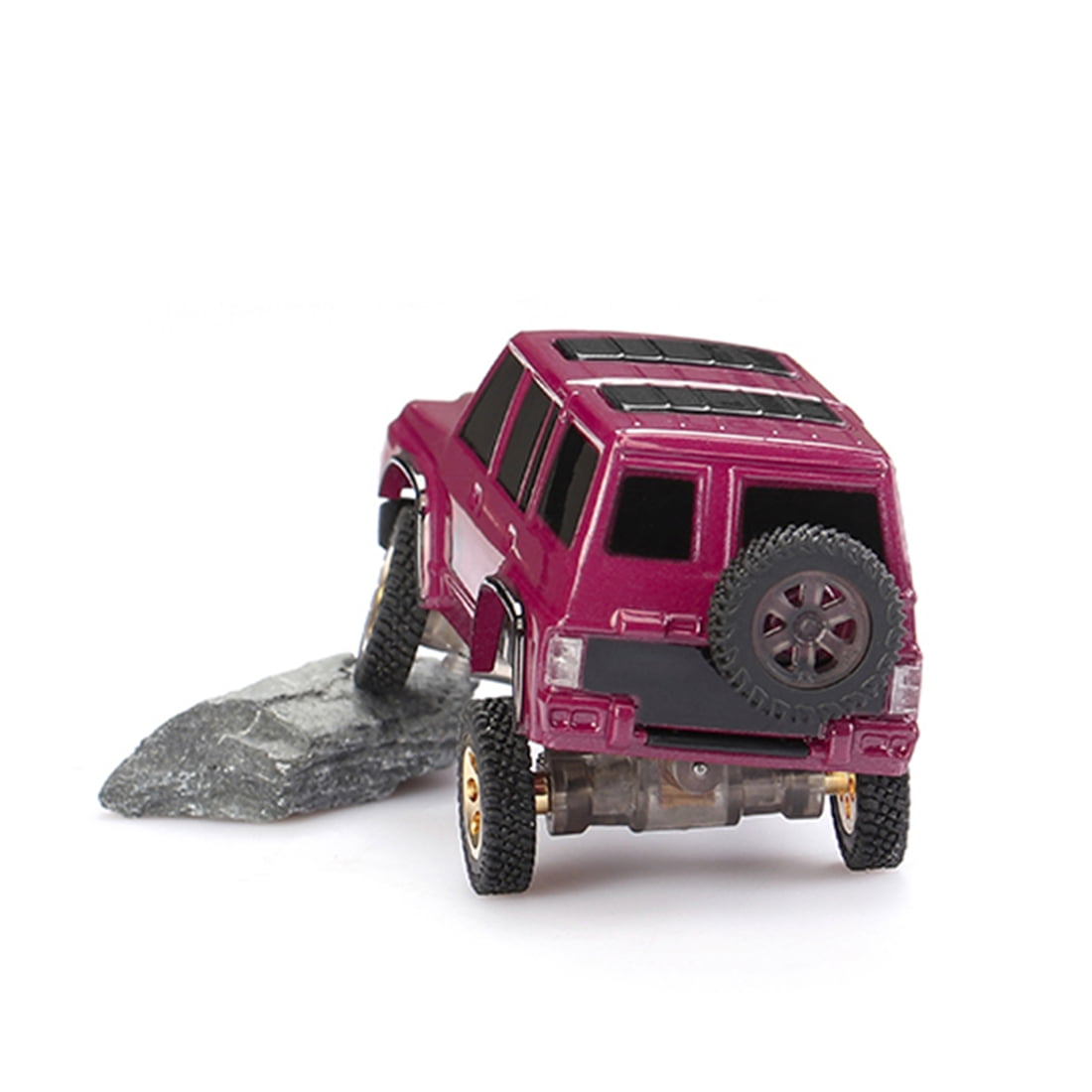 1/64 Scale Mini RC Crawler 4WD 2.4G Full Proportional Remote Control Off Road Climbing Vehicle With LED Lights Desktop Rock Crawler Model For Adults Hobbyists (RTR /Matte Red)