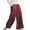 Wine, variant on Mrat Women Comfy Work Pants Full Length Pants Ladies Multiple Solid Color Cotton Linen Loose Casual Wide Leg Capris Sweatpants Female Gray XXXL