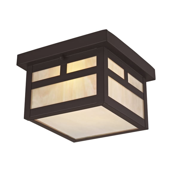 Livex Lighting Montclair Mission Outdoor Ceiling Mount in Bronze