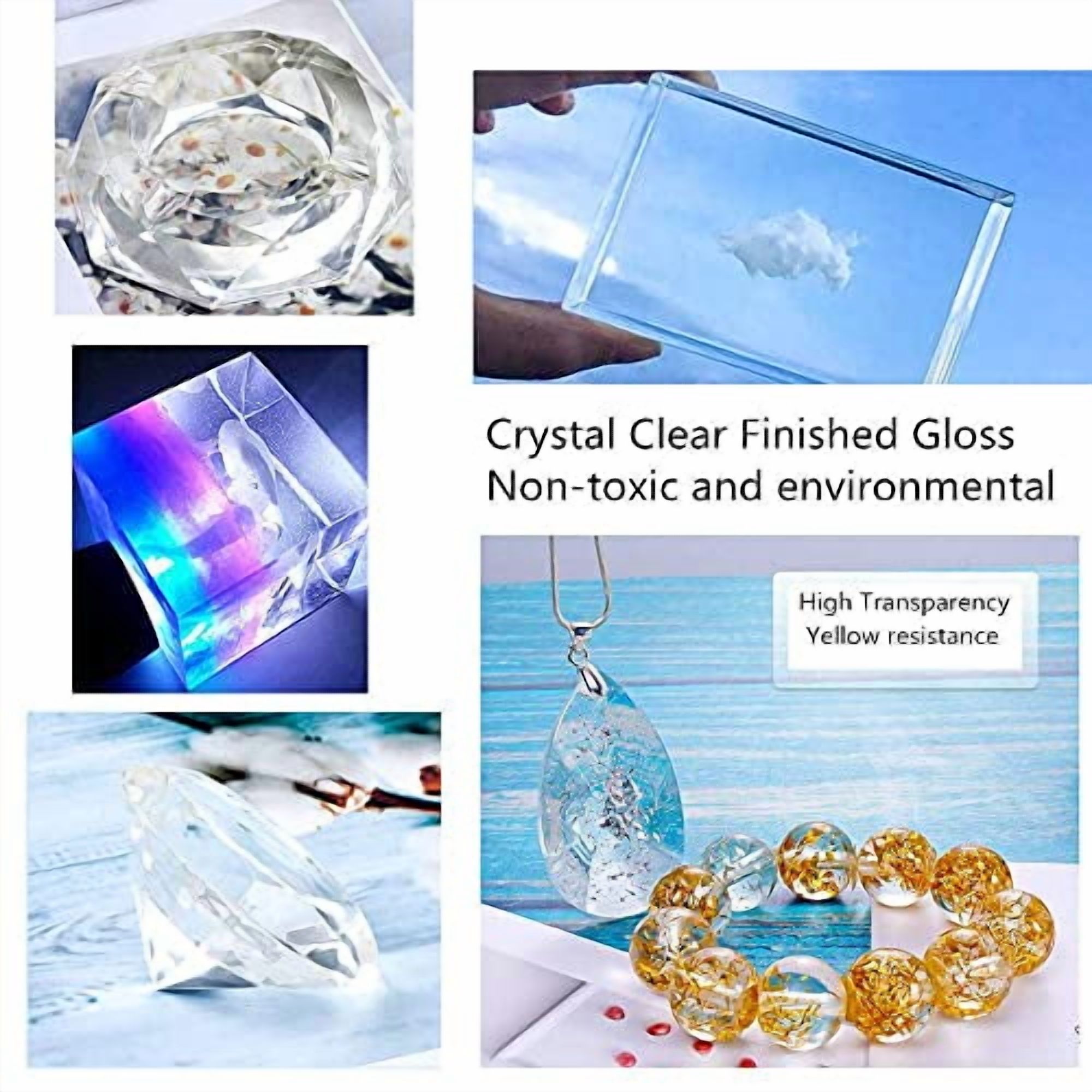 5X100ML+10x30ML Crystal Clear Transparent Epoxy Resin Led Resin for Resin Molds jewelry Earrings Necklace Bracelet Making