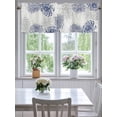 thumbnail image 4 of Curtain Valance for Windows,Classic Blue Flower Kitchen Valances Rod Pocket Short Curtains,Chrysanthemum Blossom Floral Seamless Window Treatment Panel for Bedroom Bathroom 42"x12", 4 of 7