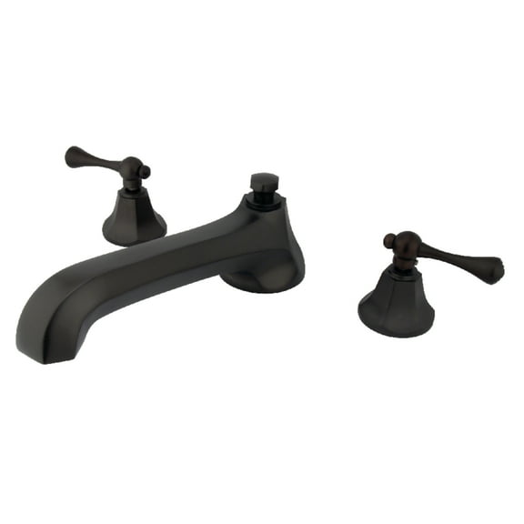 Kingston Brass KS4305BL Vintage Two-Handle Deck Mount Roman Tub Faucet, Oil Rubbed Bronze