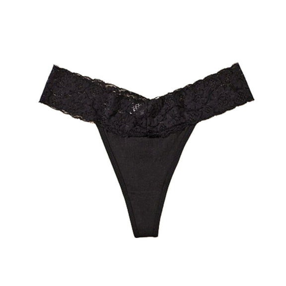 Byworldtasic Womens Breathable Underwear Sexy Lace Cotton Briefs for Women Soft Seamless T Back Low Waist Panties Fashion Comfortable Ladies Underwear