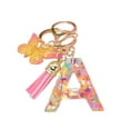 thumbnail image 2 of Sunjoy Tech Key Chain 26 Letters Butterfly Women Compact Long Lasting Key Ring Bag Decoration, 2 of 2