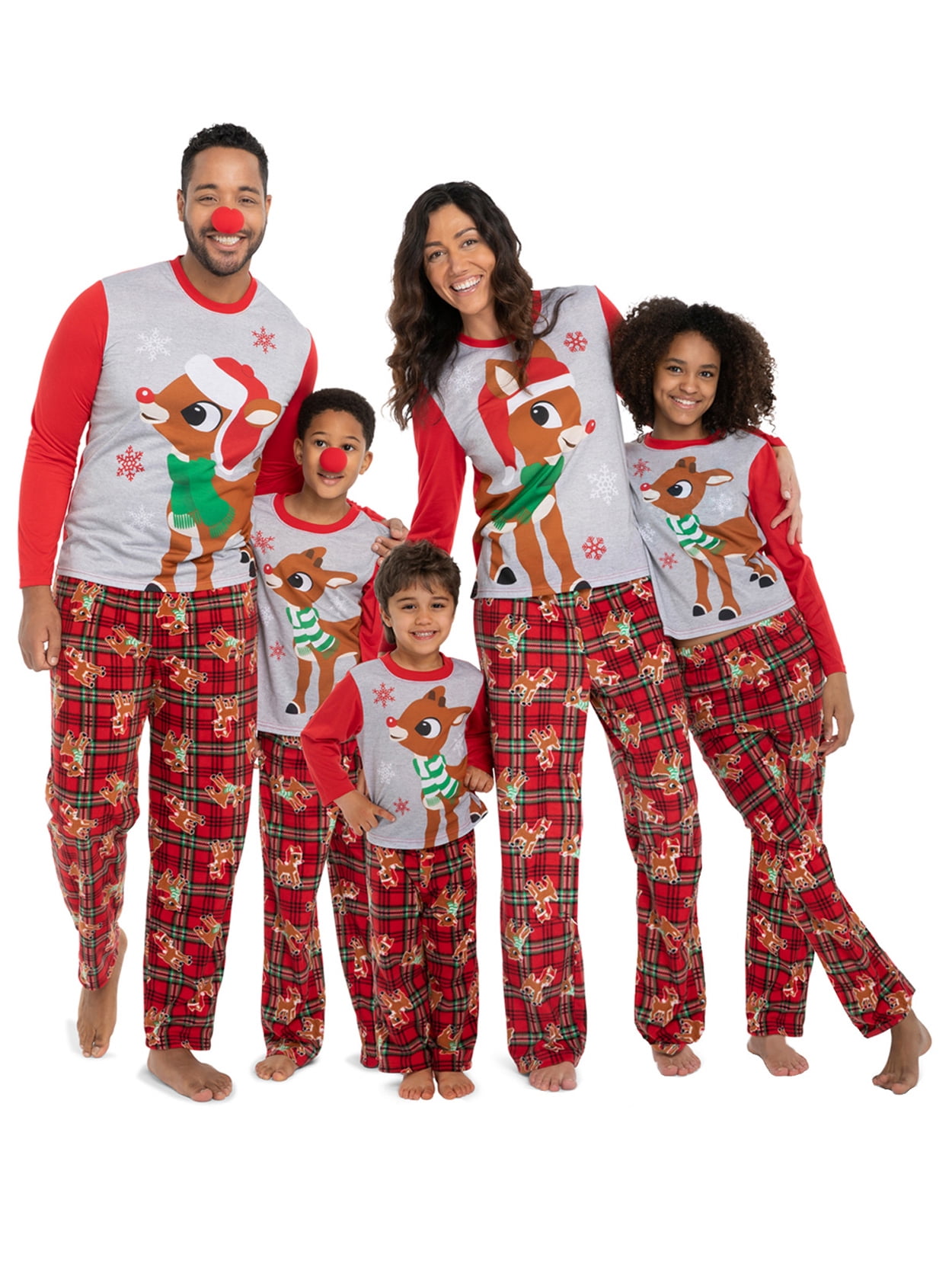 Baby/Kids Personalised Red Reindeer Christmas PyjamasFestiveMatching Pjs 
