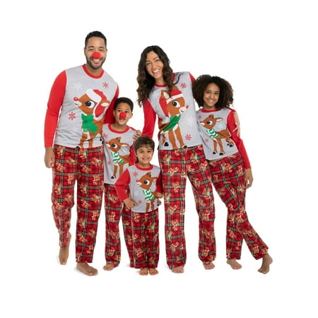 Rudolph Red Nosed Reindeer Christmas Family Sleepwear Womens Pajamas RD030XLL