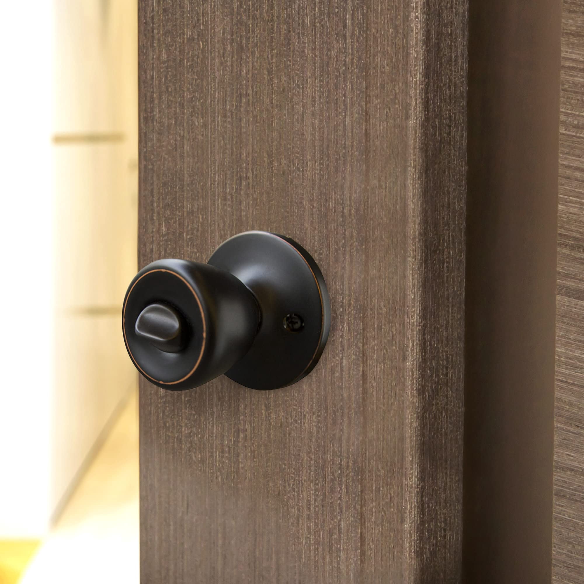 Bowery Hill Terrace 6-Pack Brass Door Knob with 6 Way Latch in Bronze