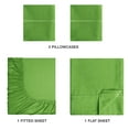 thumbnail image 3 of MALLONI HOME California King Sheet Sets - Cotton Rich Bedding Sets, 4 Piece Deep Pocket Bed Sheets Sets - Ultra Soft, Wrinkle Resistant, Quick Dry, Easy Care California King Sheets - Kiwi Green, 3 of 5