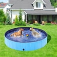 thumbnail image 3 of Yaheetech XXL Foldable Pet Pool, Portable PVC Bath Tub for Dogs and Cats, Blue, 3 of 7