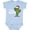 AE-Light Blue, variant on Feliz Navidad Christmas Cactus in Santa Hat Boys or Girls Baby Bodysuit