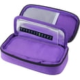 thumbnail image 1 of Bolsa enfriadora de viaje médica con pantalla de temperatura, estuche refrigerador para insulina, bolsa enfriadora para diabéticos, 8 x 4 pulgadas (púrpura, sin gel de hielo), 1 of 5