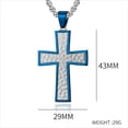 thumbnail image 5 of Metaljc Stainless Steel Cross Pendant  Necklace for Men, 24" Chain, Religious Jewelry Gift, 5 of 5