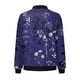 thumbnail image 4 of Gibobby Chamarras Deportivas Chaquetas diarias informales para mujer, chaqueta informal ligera con cremallera, abrigo con estampado Floral, cuello levantado, prendas de vestir (Turquí, M), 4 of 5