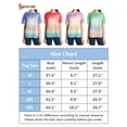 thumbnail image 3 of Spencer Women's Gradient Tie Dye T-Shirt Summer Short Sleeve Round Neck Blouse Casual Loose Tunic Tops (3XL,Pink), 3 of 7