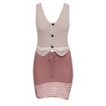 thumbnail image 5 of HXWCHs Women's Summer Crochet Knit Two Piece Set V Neck Crop Top and Mini Skirt Cruise Outfit L Red, 5 of 6