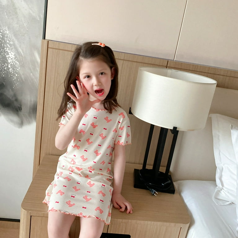 KYAIGUO Kids Toddler Girls Summer Nightgowns Dress Little Big