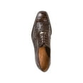 Belvedere Men's Brown Ostrich & Crocodile Cap Toe Shoes – Onesto main image 1