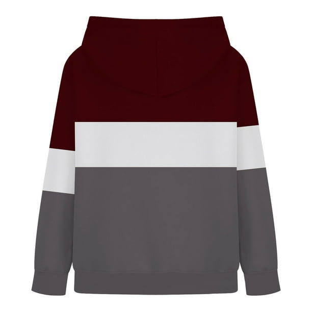 Cathalem Cheap Hoodies Long Sleeve Pullover Casual Tops Red XL