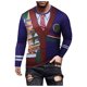 thumbnail image 5 of Blusa informal de manga larga con cuello redondo y estampado navideño para hombre Pompotops oipoqjl2449, 5 of 6