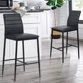 thumbnail image 1 of Set of 2 Bancos Alto, con Respaldo y Reposapié, Color Negro HOMEMAKE FURNITURE Moderno, 1 of 6