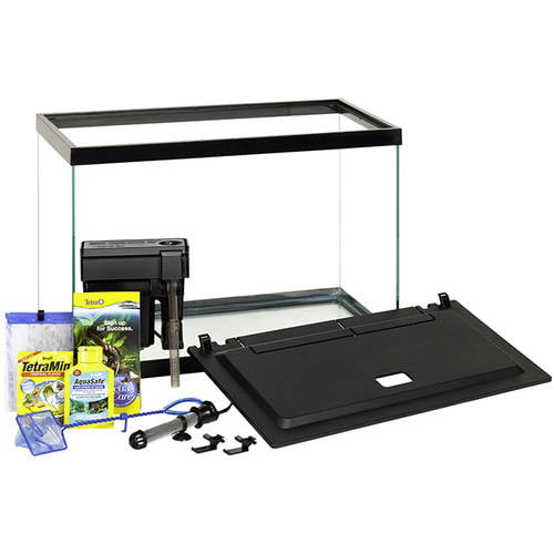 Tetra 20-Gallon LED Glass Aquarium Starter Kit with Filter, Heater & Plants - Walmart.com
