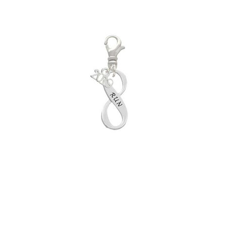 Silvertone Run Infinity Sign - 2019 Clip on Charm (Infinity Best Crack 2019)